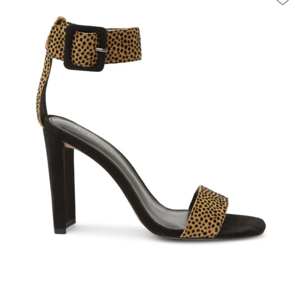 BCBGeneration Winoni Cheetah-Print Suede Heel Sandals